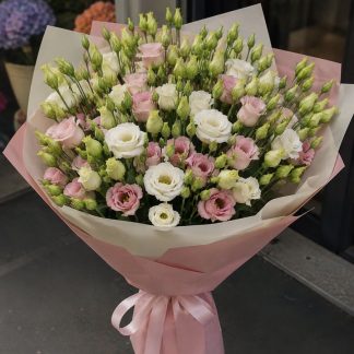 Buchet lisianthus alb